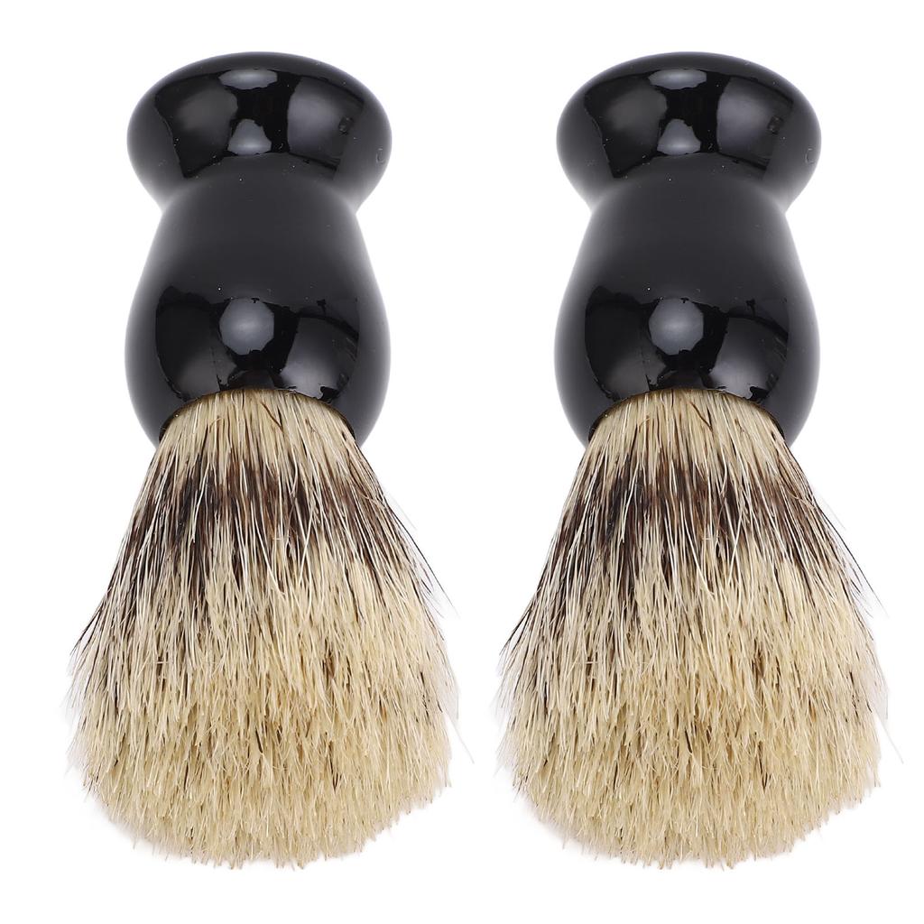 2 pezzi Pennello da barba per uomo Manico antiscivolo Aumenta la schiuma Spazzola per barba morbida
