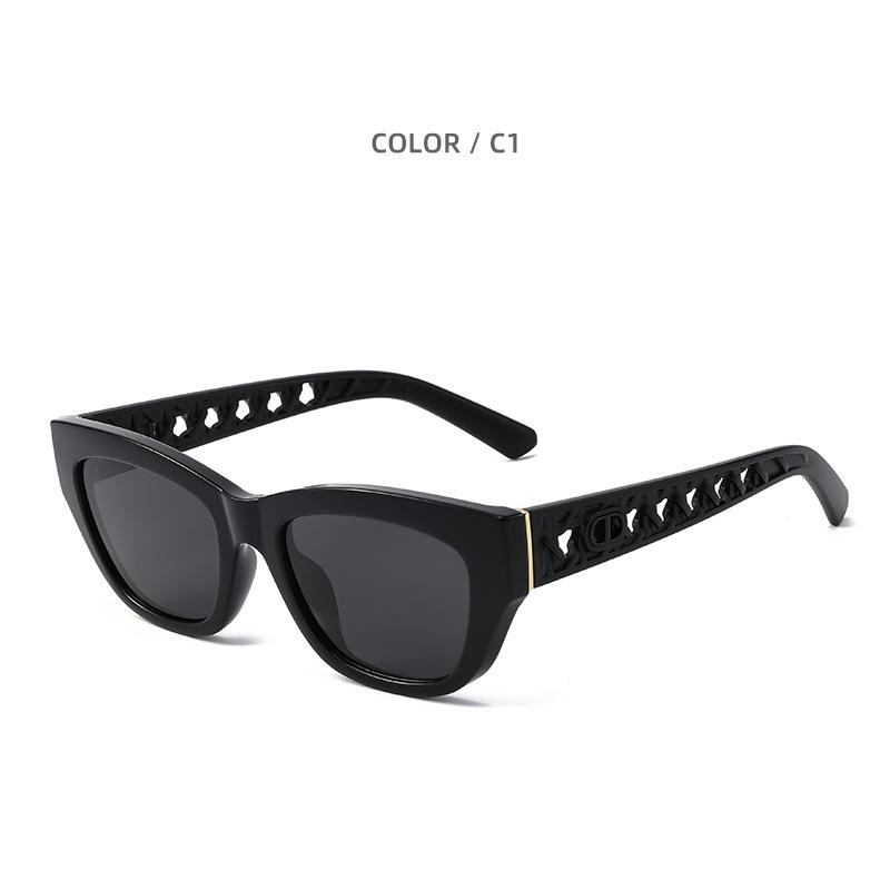 

2026 New D Home Cat s Eye Polarized Sunglasses Hollow Rattan Sunglasses Women s Premium Personality Sunglasses