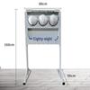 Galvanized 6-Position Safety Helmet Storage Rack