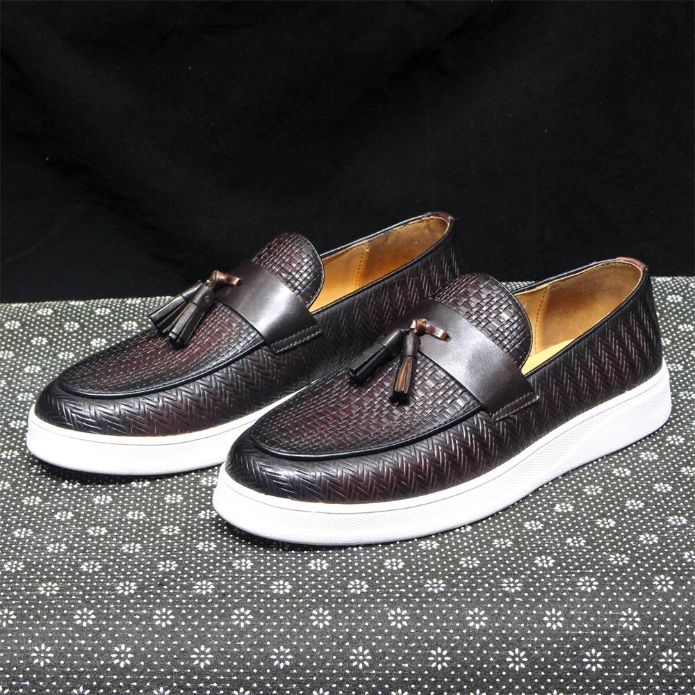 

Classy Men s Flat Sole Tassel Penny Loafers Black Brown Genuine Leather Moccasins Slip-On Casual Sneaker Driving Shoes for Men EU 47 кофейный