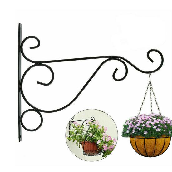 Metal Wall Hook Wall-mounted Plant Hanger Hook with Screws Heavy-Duty Hook for Flower