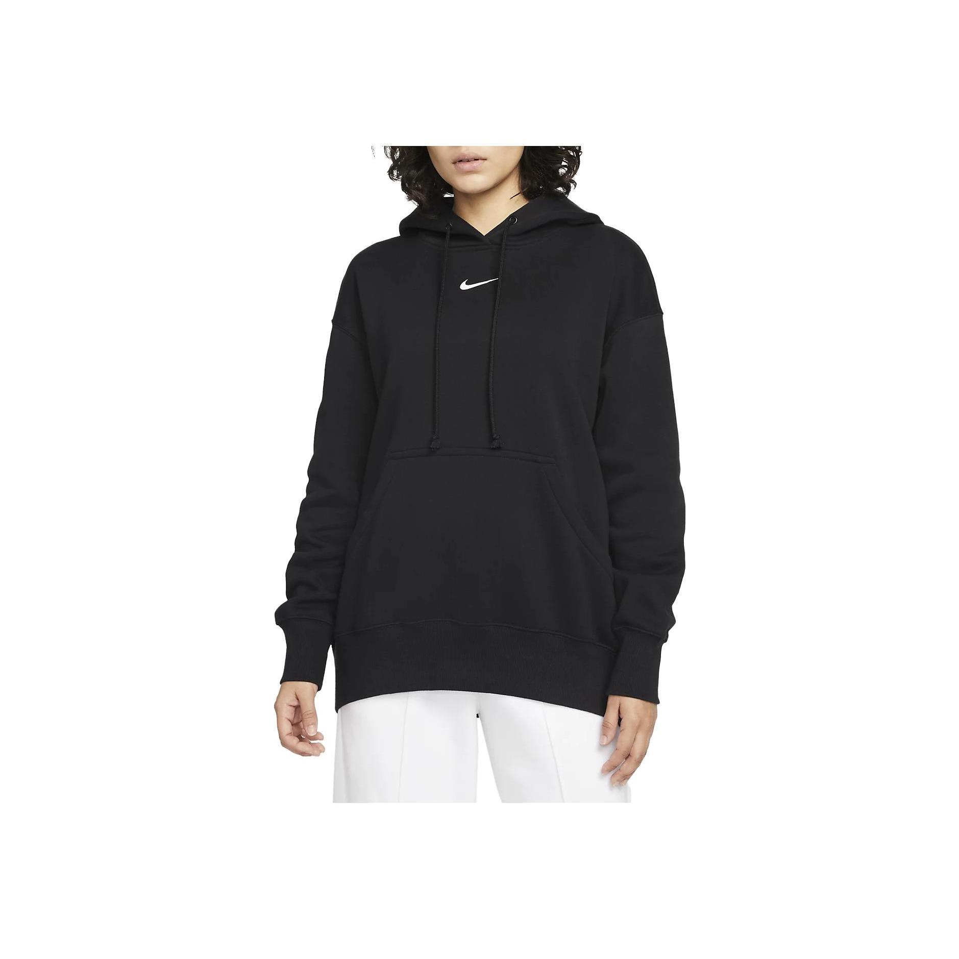 Худи оверсайз женское Nike Phoenix Fleece Черный/Белый Женская уличная одежда DQ5860-010 M