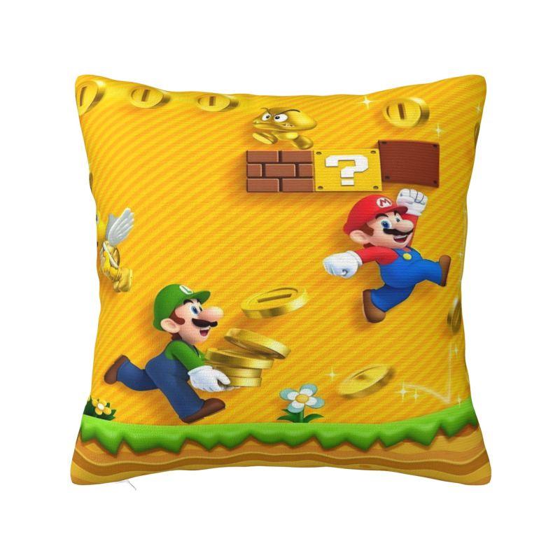 Custom Marioes Video Game Modern Pillow Cover Manga Chair Cushion