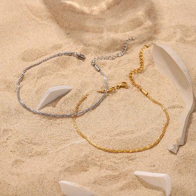 Gypsophila Fußkettchen Damen Sommer Funkelndes Fußkettchen Glänzendes Fußkettchen Koreanischer Stil Mode Einfache Fußkette Für Damen Schmuck Geschenk