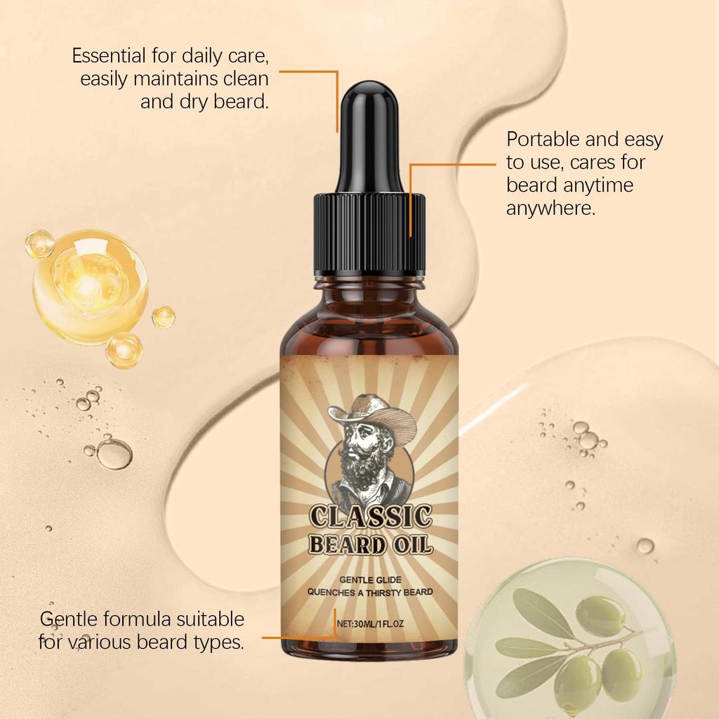 Men's Beard Care Kit – Nourishing beard serum + roller. Provides moisturizing shine and smoothness. Gentle and alcohol-free.
