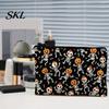 Large Capacity Pencil Pouch Halloween Storage Bag, Cosmetic with Pumpkin Small Toiletries Organizer Castle Skull Print, Smooth Zipper Thickened Canvas