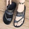Factory straight hair Guangdong flip-flops summer wear non-slip men's slippers beach Korean version men's cold slippers