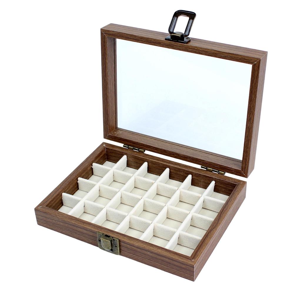 Large Capacity Walnut Jewelry Storage and Display Box