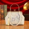 Elegant Floral Lace Evening Clutch Vintage Party Bag Floral Embroidery Clutc