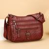 Ladies' Soft Leather Large Capacity Crossbody Shoulder Bag