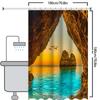 Beach In The Cave Pattern Bathing Curtain  Bathroom Shower Curtain Waterproof With 12 Hooks Home Deco Free Ship