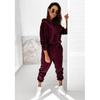 Velvet Material Women 2 Piece Set Casual Sport Outfits Tracksuit Hoodies Sweatshirt+Pants Spring Sportswear Running Sets