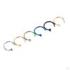 6 Pieces Nose Hoop Ring Stainless Steel Assorted Color 18g 20g Body Jewelry