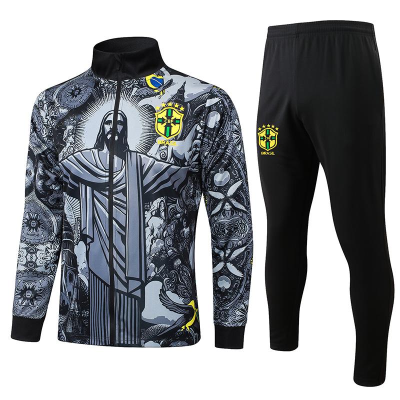 2024 Country Captain Reißverschluss Argentinien Portugal Italien Brasilien Deutschland Aufwärmtrikot Fußballtrikot