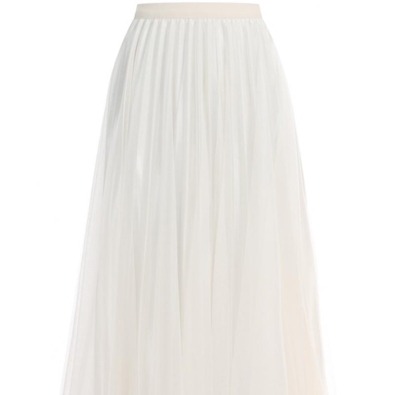 Shop Women S waiStband See ThroUgh Lace meSh Long Pleated Skirt Black Th U wSk