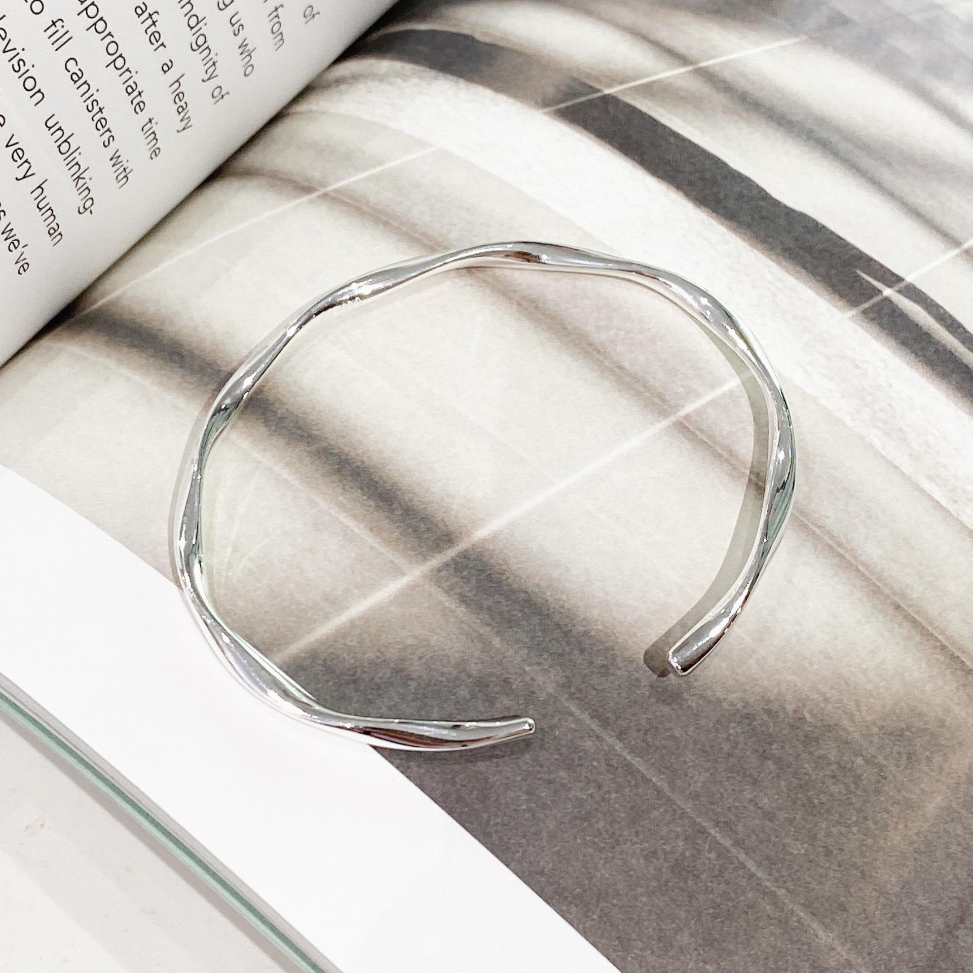 

Браслет Gufa Mobius, полностью серебряный 999 пробы, простой и молодой браслет с подвесками, женский открытый браслет из чистого серебра Adjustable size