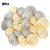 10PCS Gold Silver 15mm Round Metal Eagle Button Blazer Suits Uniform Buttons Eagle Badge Sewing Clothing DIY Clothing Accessory