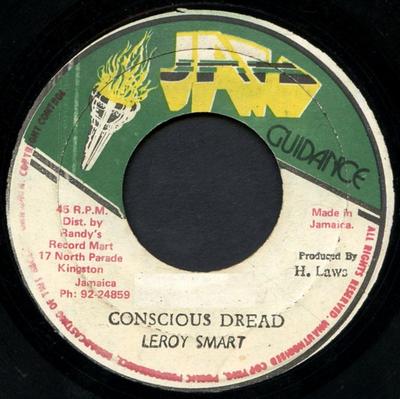 7inch Record LEROY SMART - Conscious Dread NONE Jah Guidance Jamaica Reggae, Ska & Dub Used