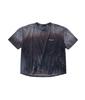 Negeotibeuseupeulliskeulleob (W) Air Vent Tie-Dye Racing Dot Symbol Crop T-Shirt (Aurora)