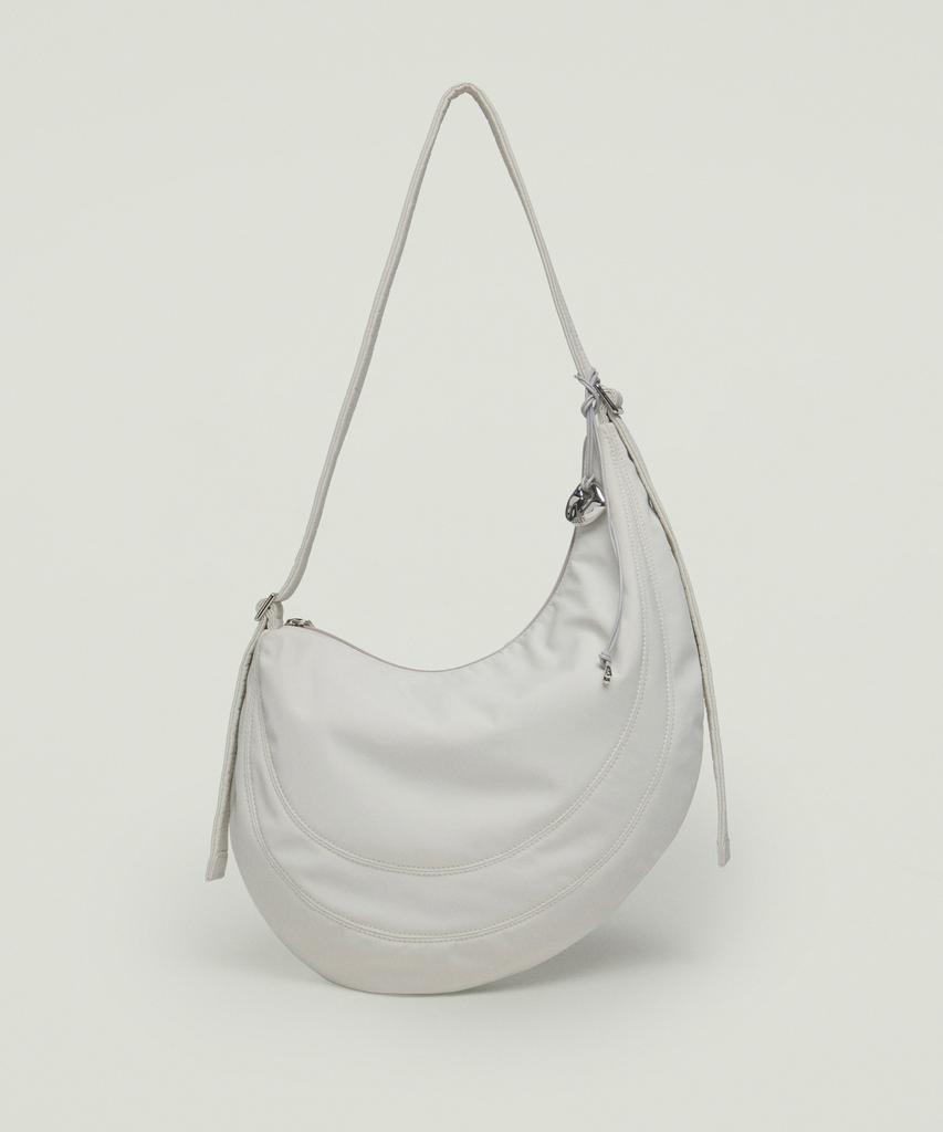 Zoeet Pebble Shoulder Fabric Bag (Snow)