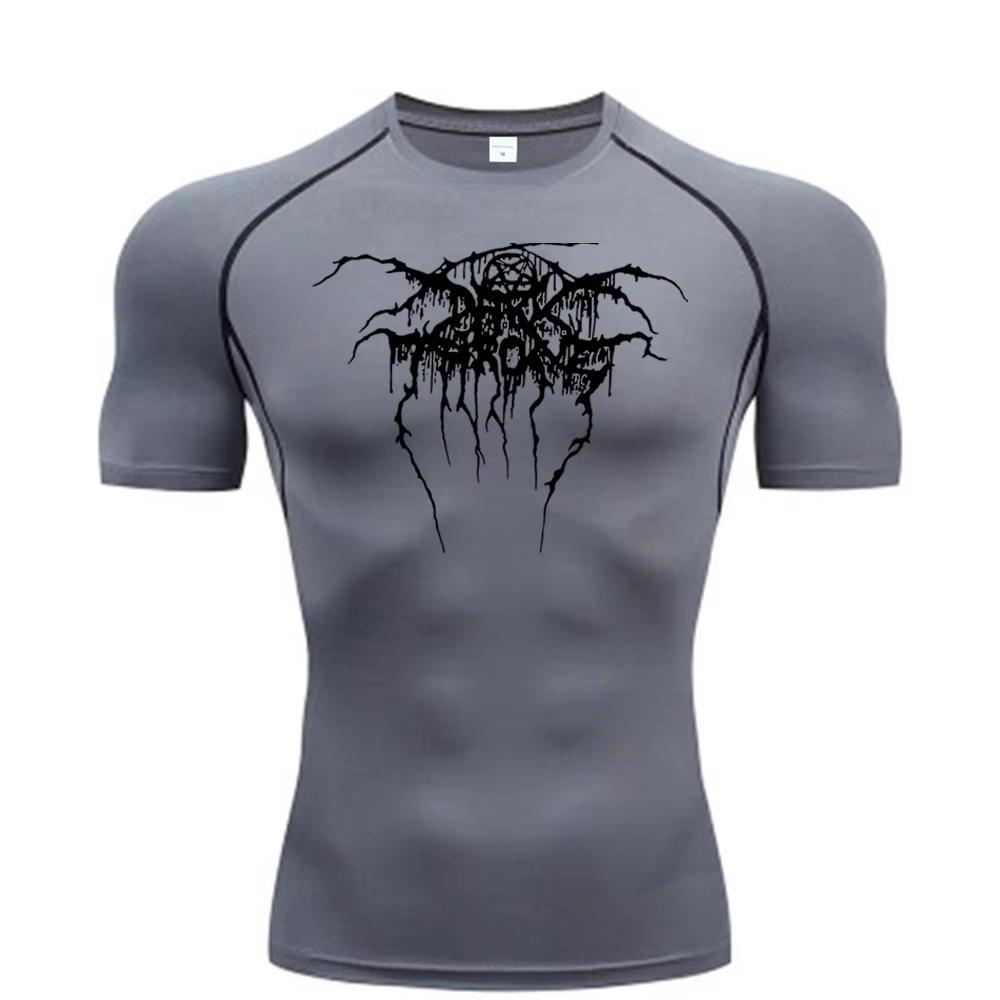 2025 Herren Kompressions-Print Kurzarm Fitnessstudio Trainings-T-Shirt, Schnelltrocknendes Atmungsaktives T-Shirt, Fitness-Training Tracktop RL0547