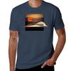 Sun Setting Over The Dunes Tshirt Basic Simple Design Short Sleeve Shirt Tshirt