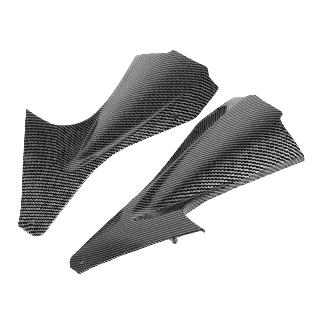 2pcs Carbon Fiber Style Motorcycle Side Air Duct Cover Fairing Insert Part Fit for Yamaha YZF R6 2006‑2007