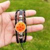Seven Stars Bracelet for Men Poster Japan Anime Punk Fashion Glass Button Leather Bracelets Wristband Fans Collect