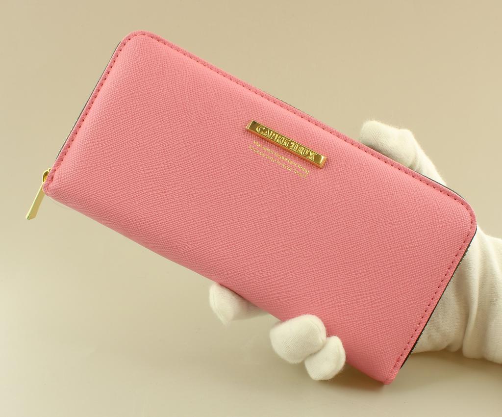 Aldi Caprice Long Wallet, Pink/Black