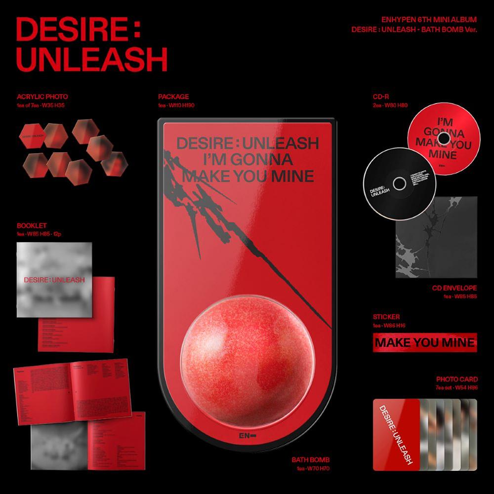 ENHYPEN - DESIRE : UNLEASH 6th Mini Album (BATH BOMB Ver.)