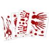 Bloody Table Cover Bloody Handprints Tablecloths Rectangle Scary Table Cover for Halloween Spooky Party Decorations
