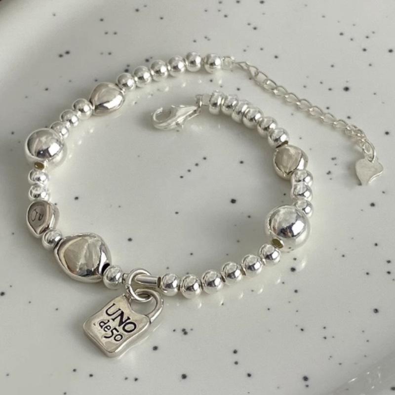 1pc Irregular Acacia Bean Lock Bag Bracelets for Women Couples  With Unique Design Sense Party Jewelry Fortune Gift