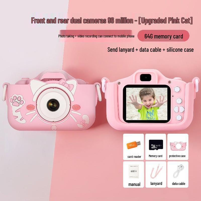 Ultra HD Dual Camera Kids' Cartoon Camera for Photo and Video – Ideal Birthday Gift
