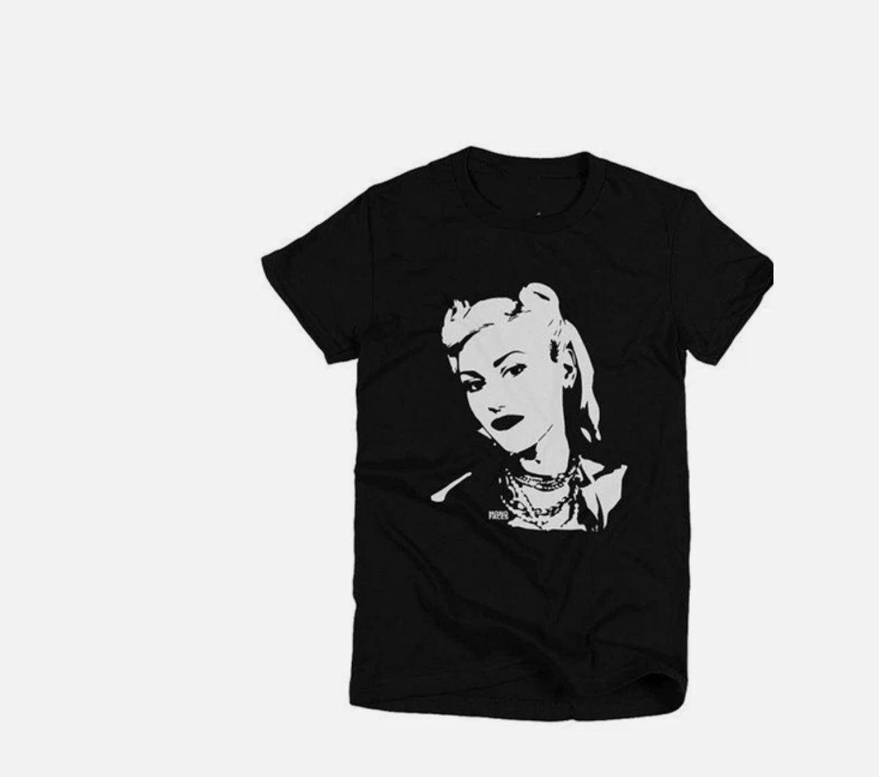 Gwen Stefani artwork black T-shirt short sleeve All sizes S-5Xl XXL