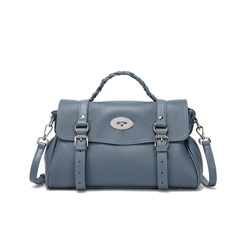 Leren dameshandtassen, high-end handtassen voor woon-werkverkeer, nieuwe schoudertassen met natuurlijk druppelpatroon, ruime messenger bags