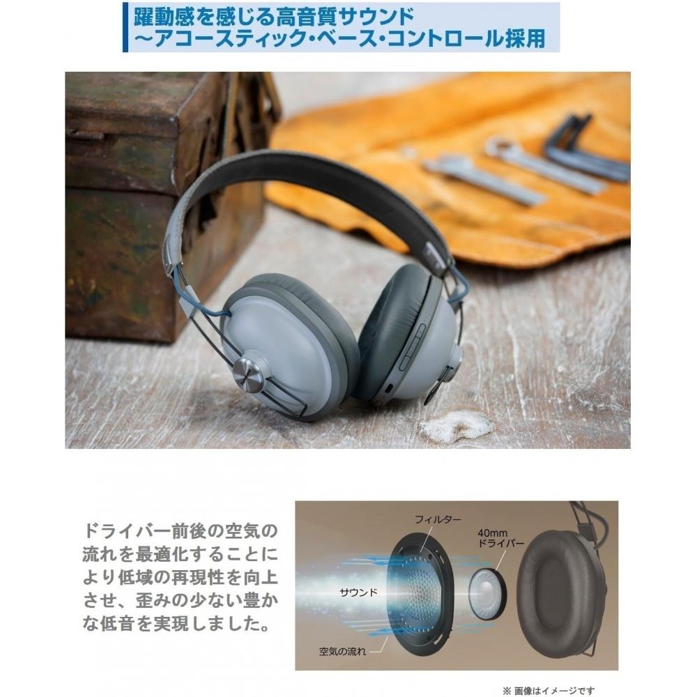 Panasonic Bezprzewodowe słuchawki stereo Hones Rp Htx80b H Cool Grey