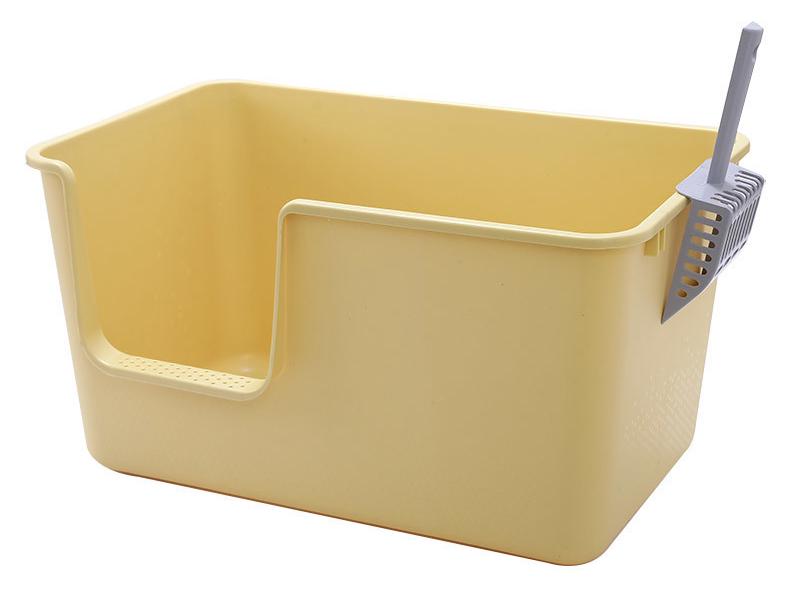 Extra-Large Semi-Enclosed Cat Litter Box - Anti-Splash, Spacious Design