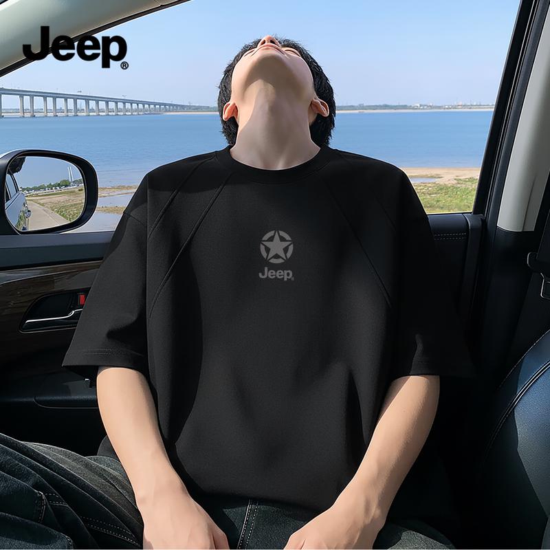 Jeep Men s Premium Spliced Design Short Sleeve T-Shirt M