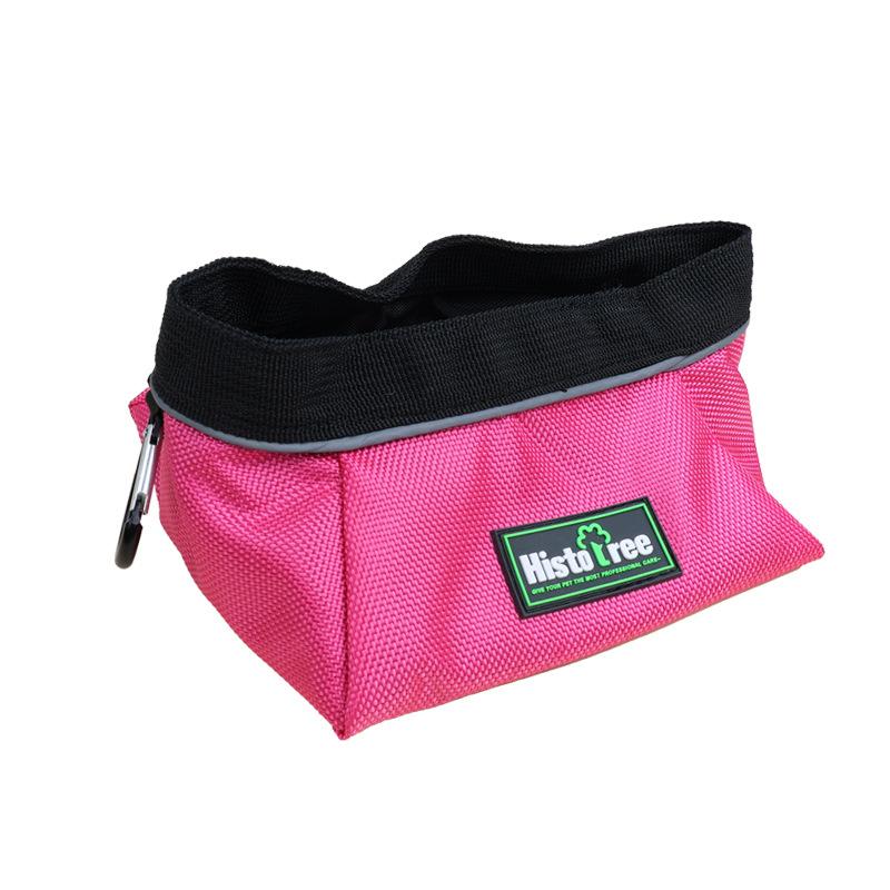 Pet folding bowl can be stored, cat and dog bowl, outdoor portable dog food basin, pet supplies
