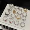 High-End Light Luxury Butterfly Drop Glaze Niche Open Ring Female Cold Wind Temperament Spice Girl Fashion Index Finger Ring