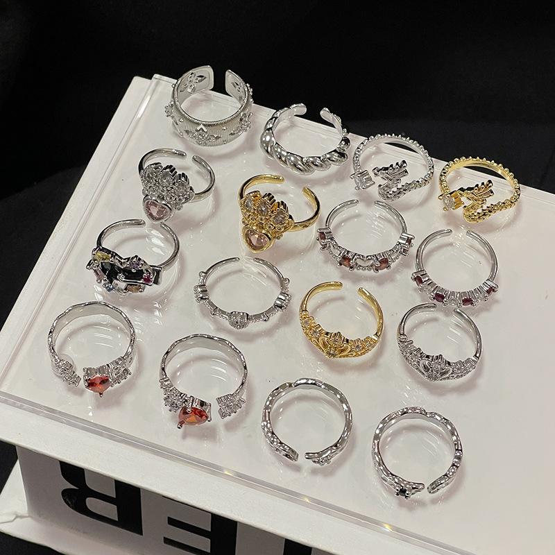 High-End Light Luxury Butterfly Drop Glaze Niche Open Ring Female Cold Wind Temperament Spice Girl Fashion Index Finger Ring