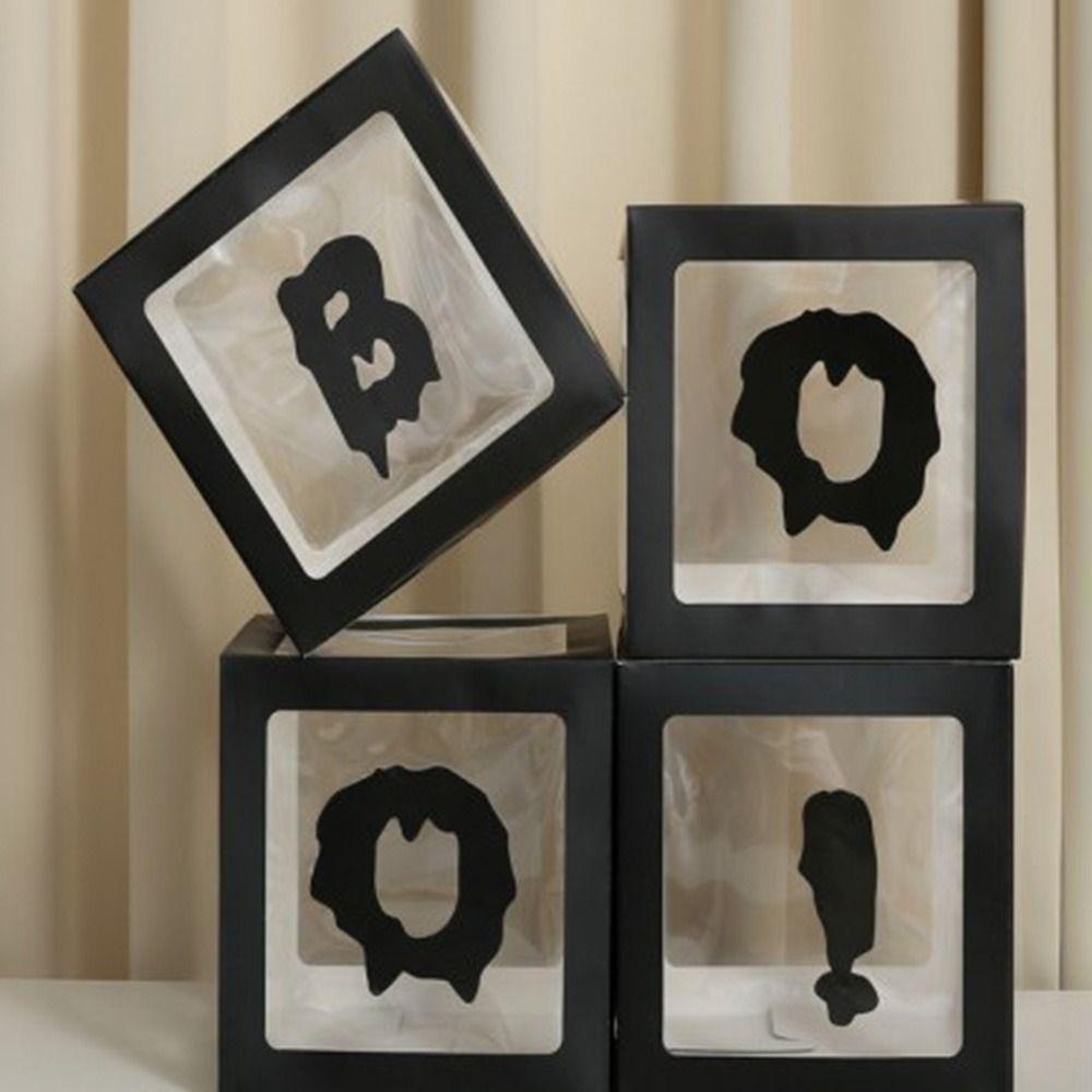 4Pcs/Set Pumpkin Hallowmas Balloon Boxes Ghost Photography Background Box  Garden Yard