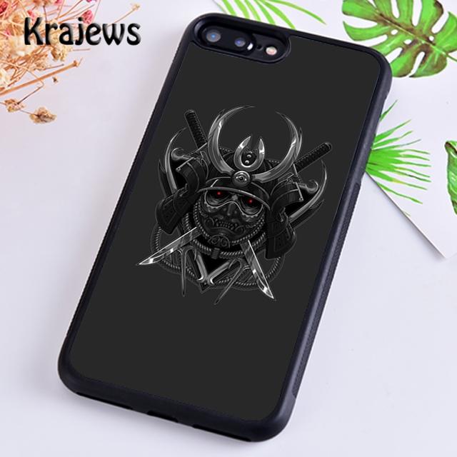 Samurai Mask Helmet Phone Case Cover For iPhone 17 Air 16 15 14 plus 12 13 pro max coque Shell Fundas