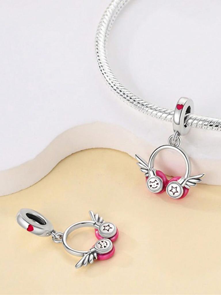 Charm Copper Colors Music Cat Earphones Harp Bead For Original Bracelet Diy Beads Charms Jewellery Making Gift For Women Styfne