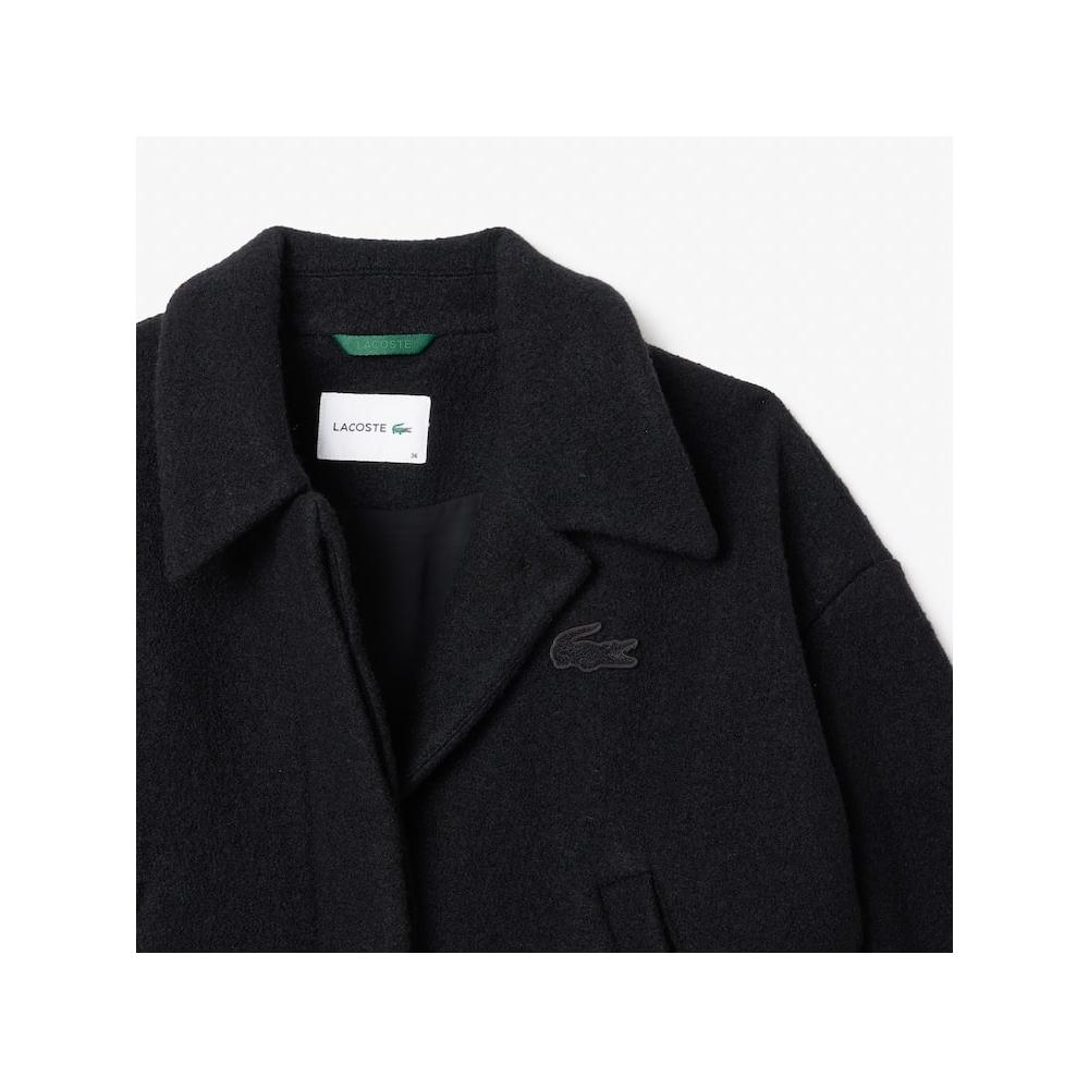 Lacoste Women S Wool Collar Crop Jacket Bf8021 54n 031 q2nBf8021 54n031