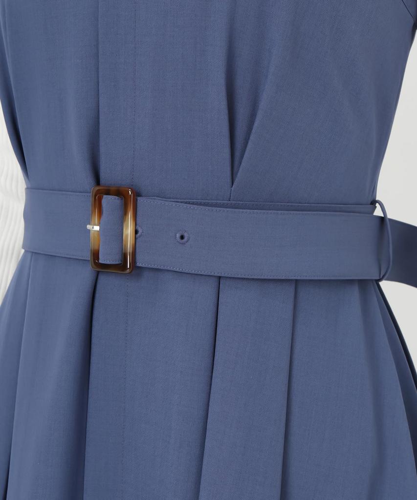 Mishmash Klänning för Kvinnor, Feminin och Vacker, Hängselklänning/Camiklänning med Bälte, Enfärgad, MM517411 BLÅ