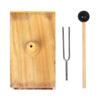 Precisions 512Hz Acoustic Tuning Fork Science Classroom Resonance Demonstration Instrument Wood and Metal Texture