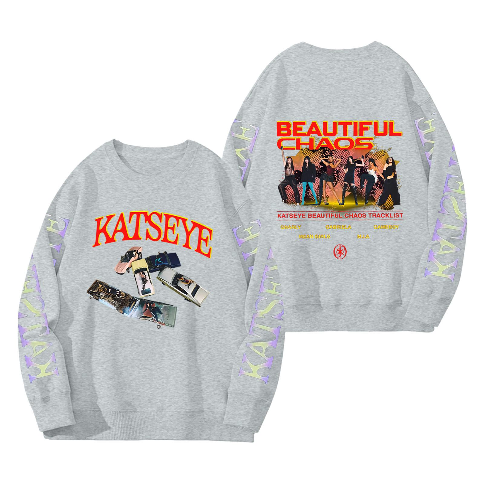 

Жіночий модний пуловер з довгим рукавом, принтом та круглим вирізом XL