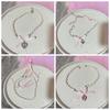 Zircon Bowknot Pendant Choker Korean Style Balletcore Choker Pink Bow Necklace  Birthday Gift