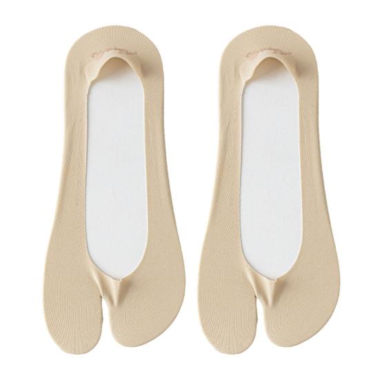 Flip Flop Tabi Socks for Women Elastic Split 2 Toe Socks Low Cut No Show Boat Sock Invisible Thin Cotton Sock